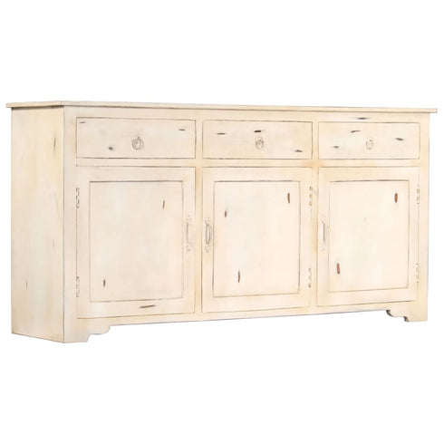 Rustika Rowe -  Sideboard White 160x40x80 cm Solid Mango Wood